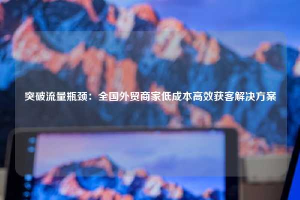 突破流量瓶颈:全国外贸商家低成本高效获客解决方案