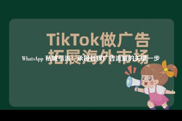 WhatsApp 私域引流：承接社媒广告流量的关键一步